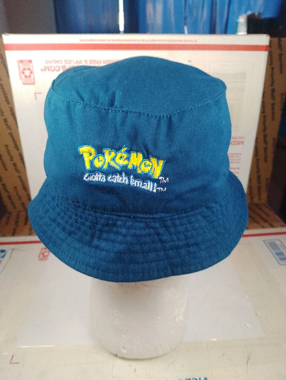 Vintage Pokemon Bucket Hat Gotta Catch Em All Nintendo Pikachu